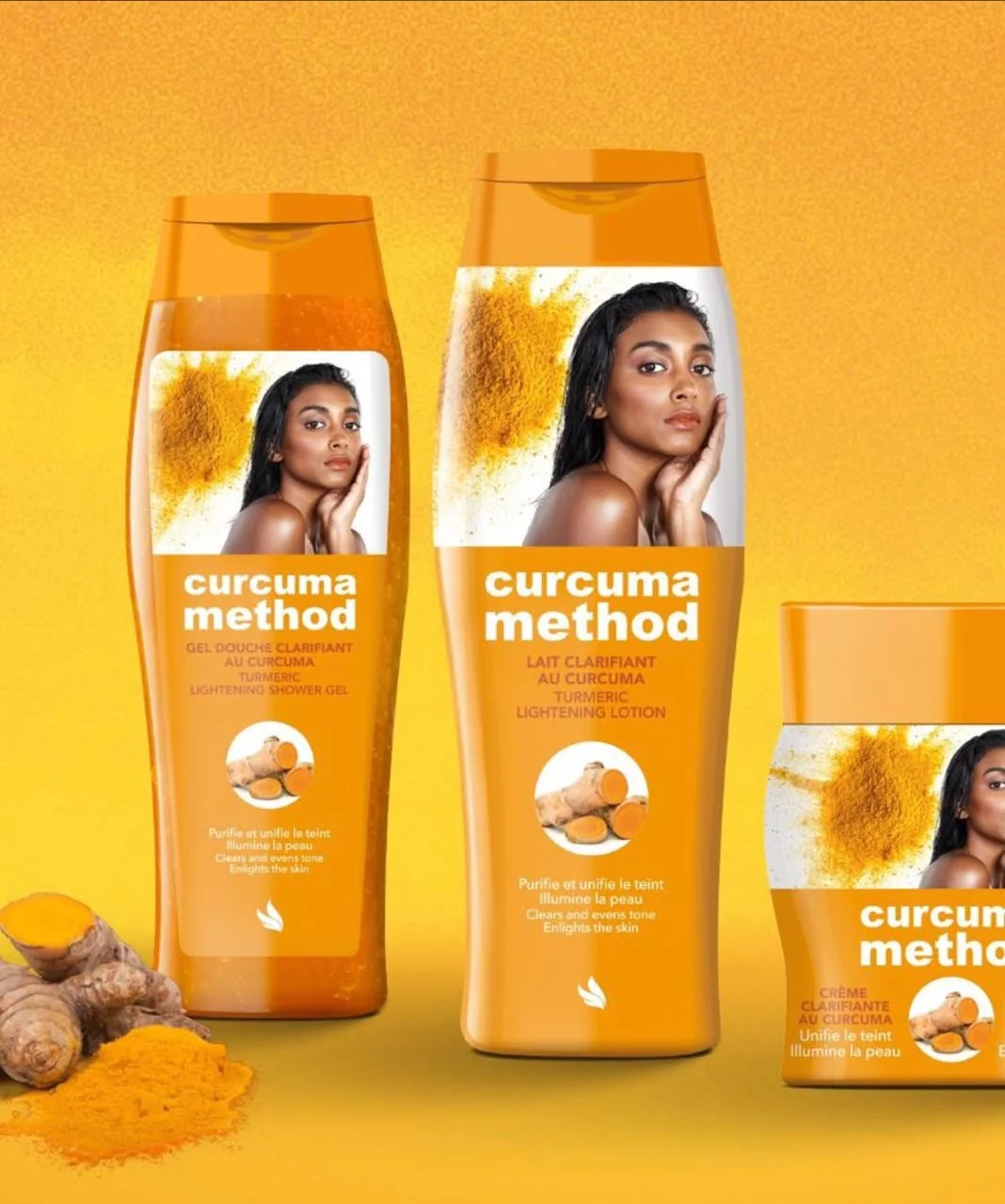 Duo lait de corps + gel de douche au curcuma