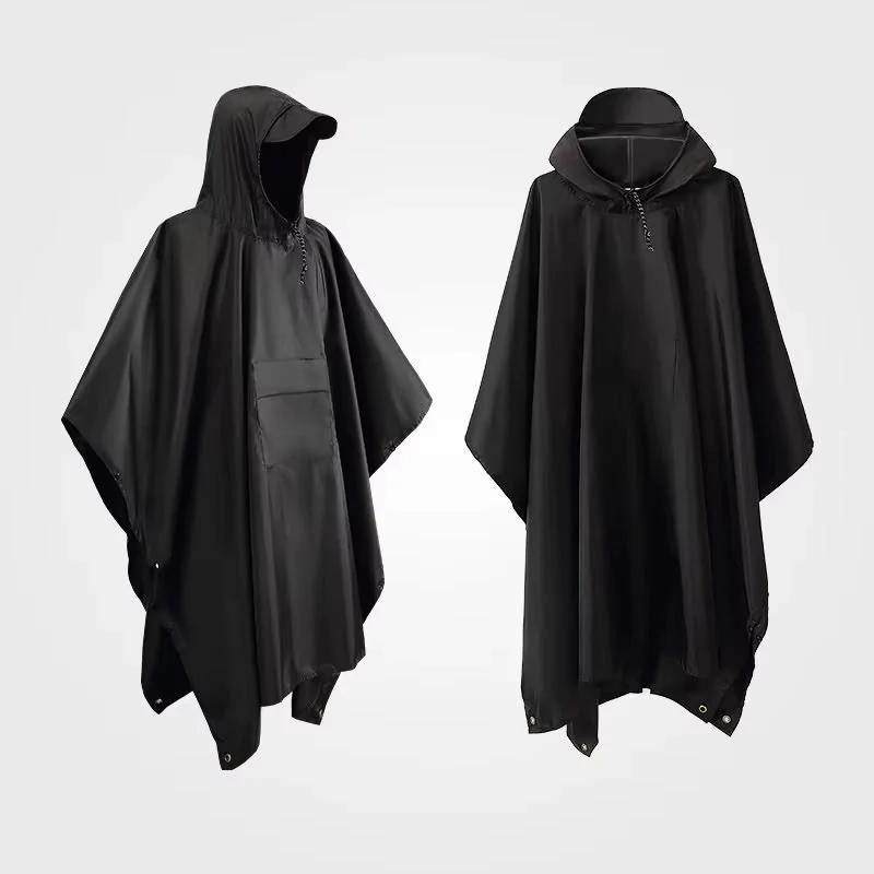 Poncho imperméable noir